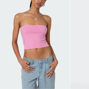 Edikted Pink Strapless Tube Top
